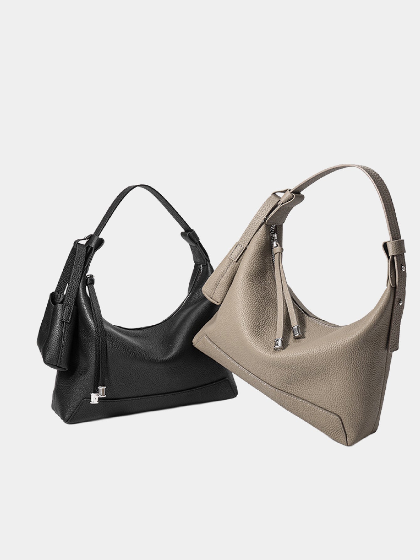 Grain leather bag
