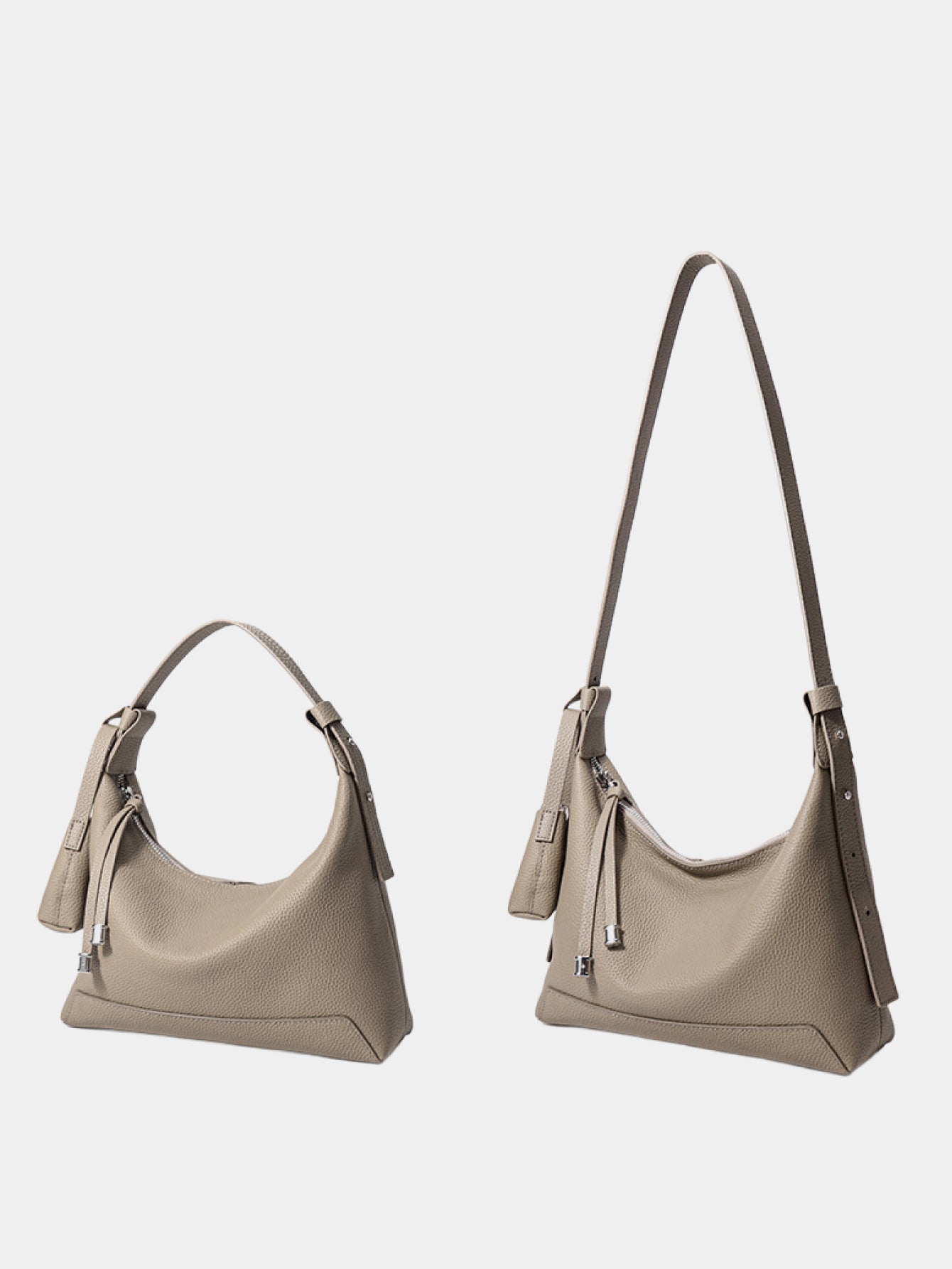 Grain leather bag