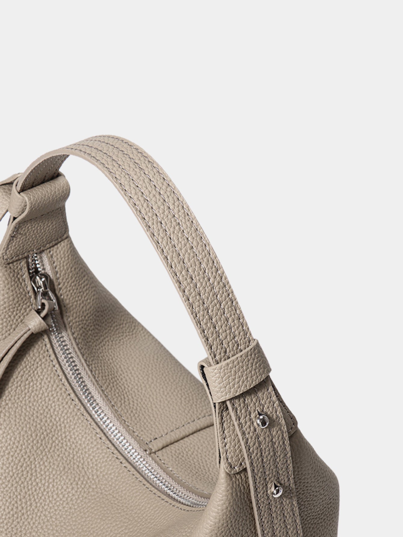 Grain leather bag