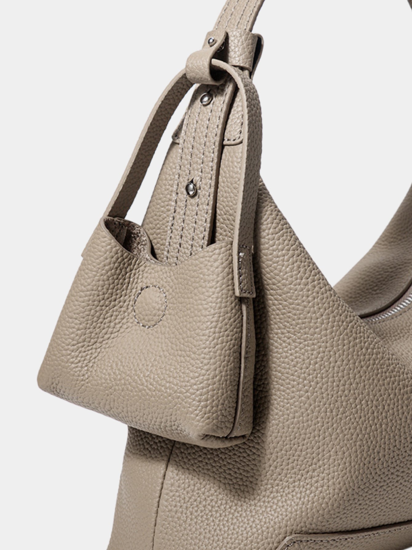 Grain leather bag