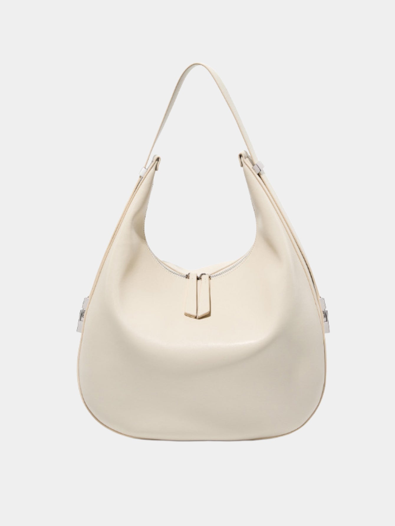 新品 レザーハンドバッグ NOYA パステルカーブバッグ クリームイエロー 商品 – NOYA