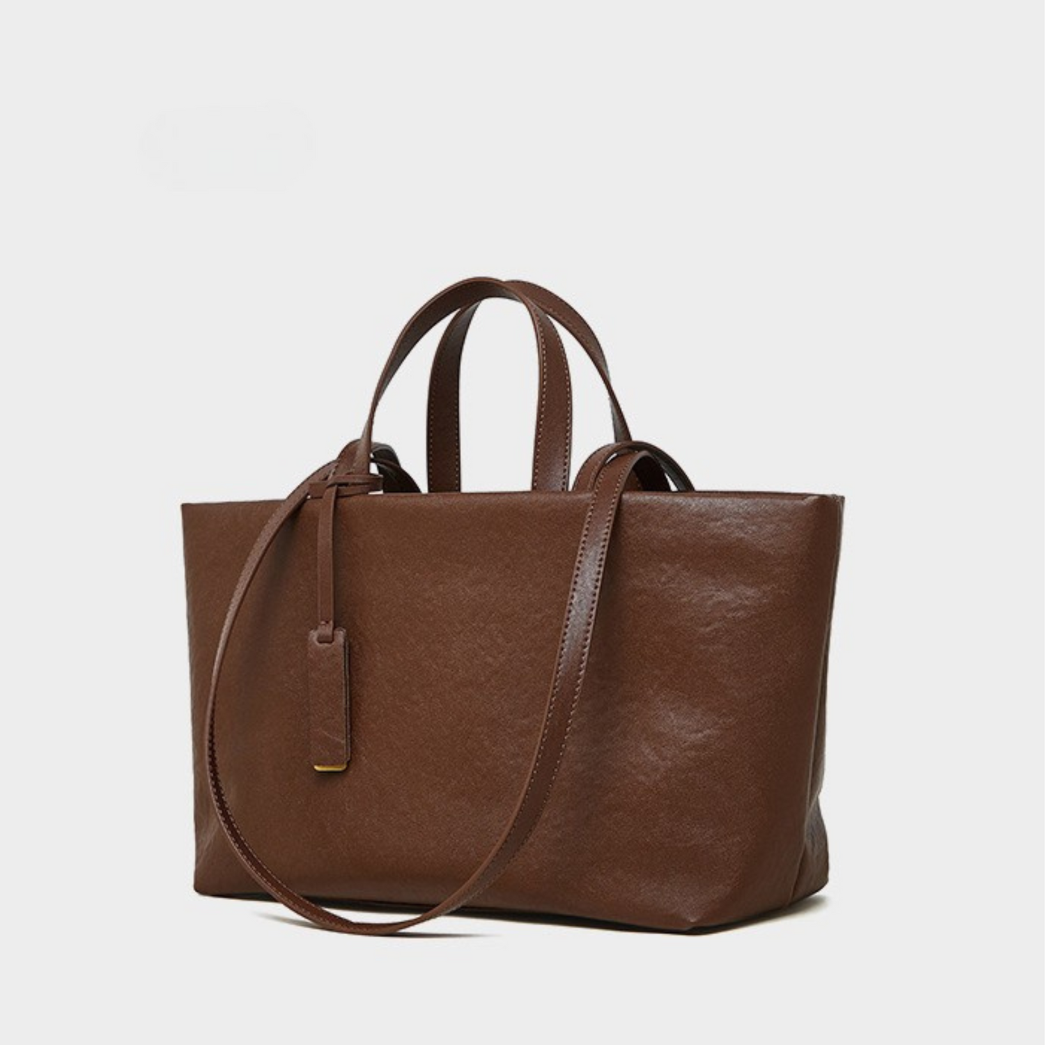2-way genuine leather tote bag