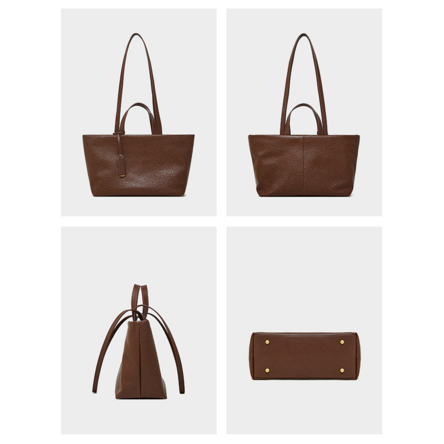 2-way genuine leather tote bag