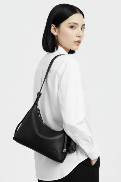 Grain leather bag
