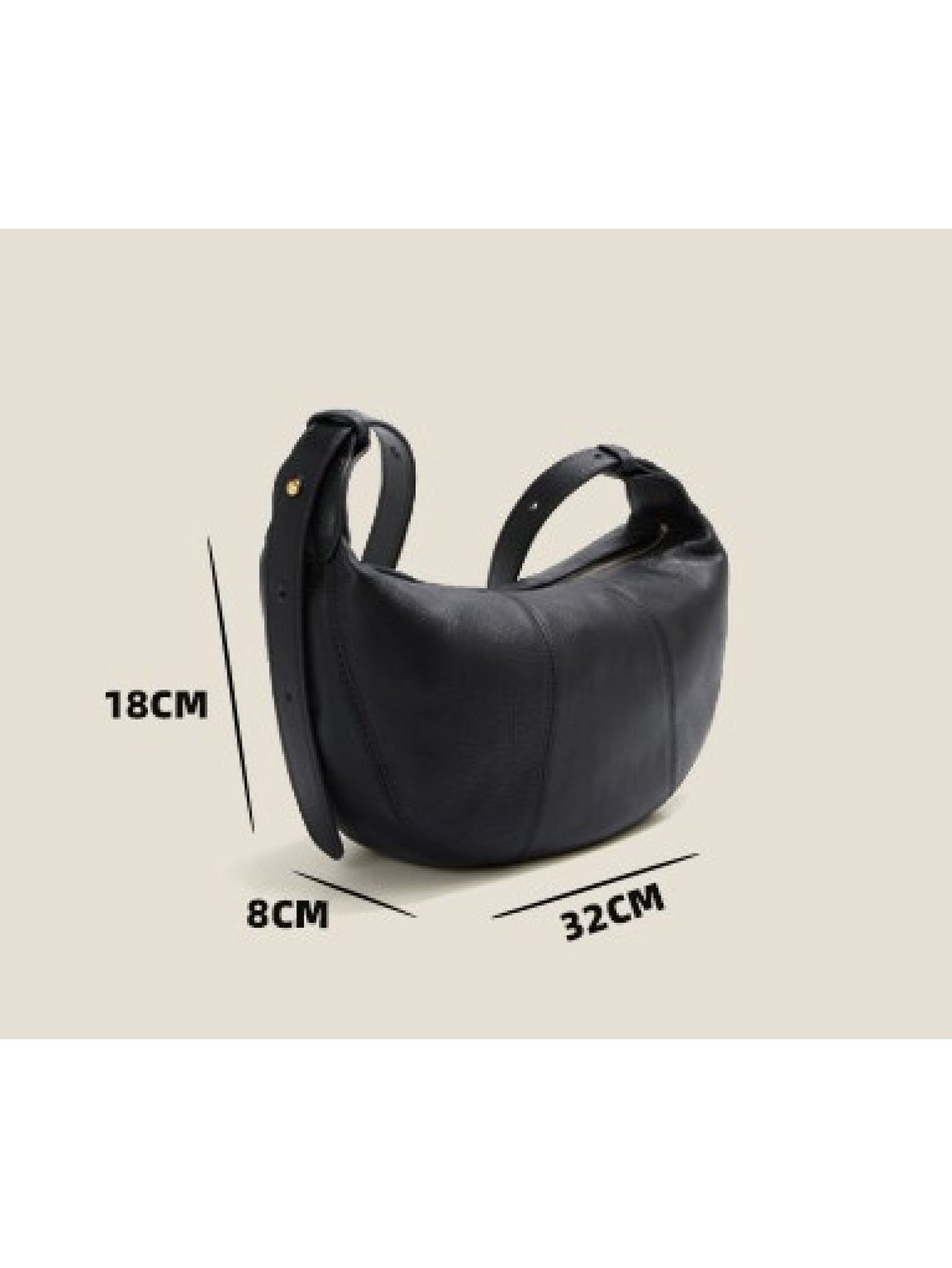 Half-moon leather shoulder