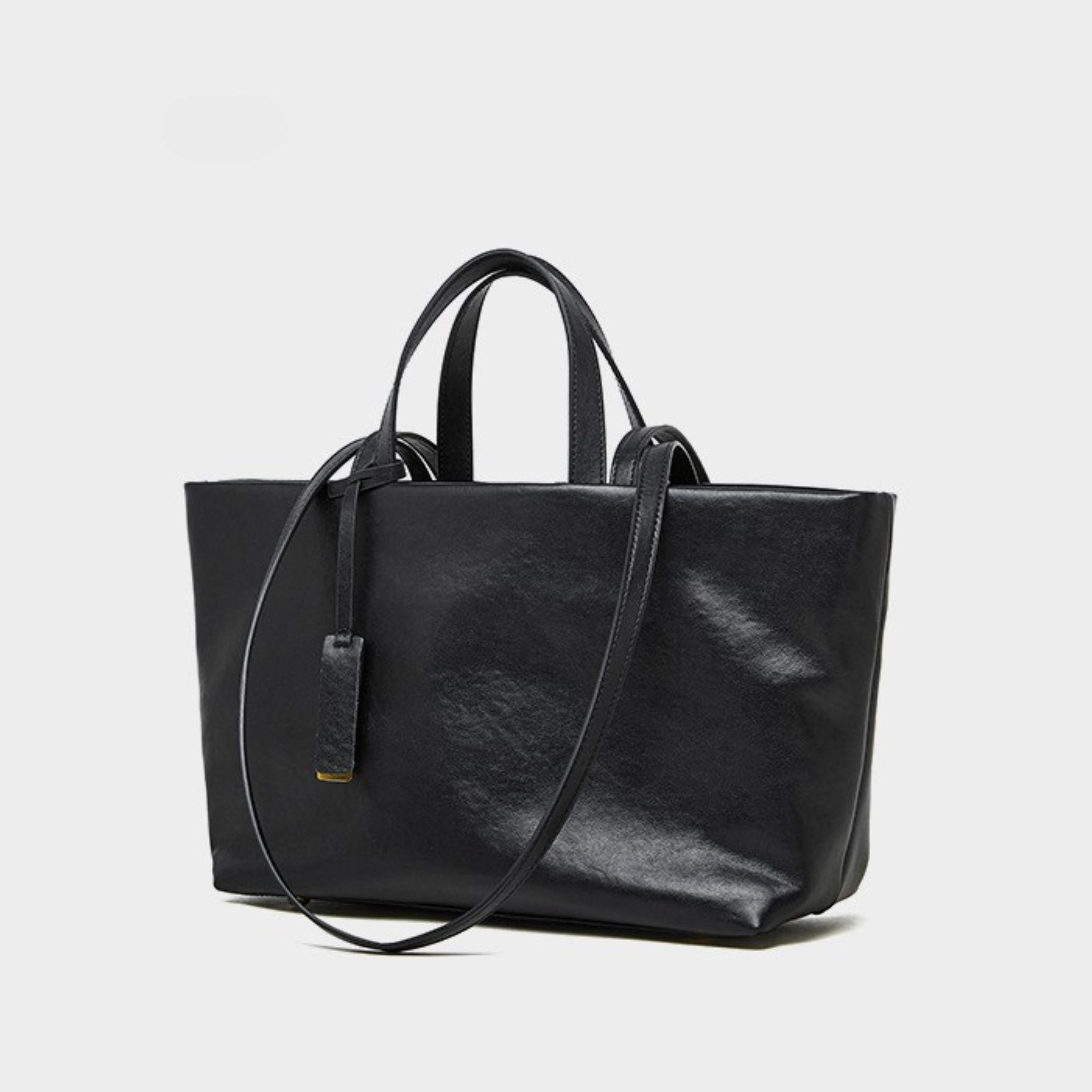 2-way genuine leather tote bag