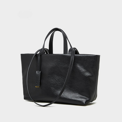 2-way genuine leather tote bag