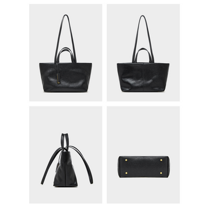 2-way genuine leather tote bag