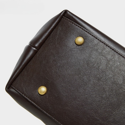 2-way genuine leather tote bag