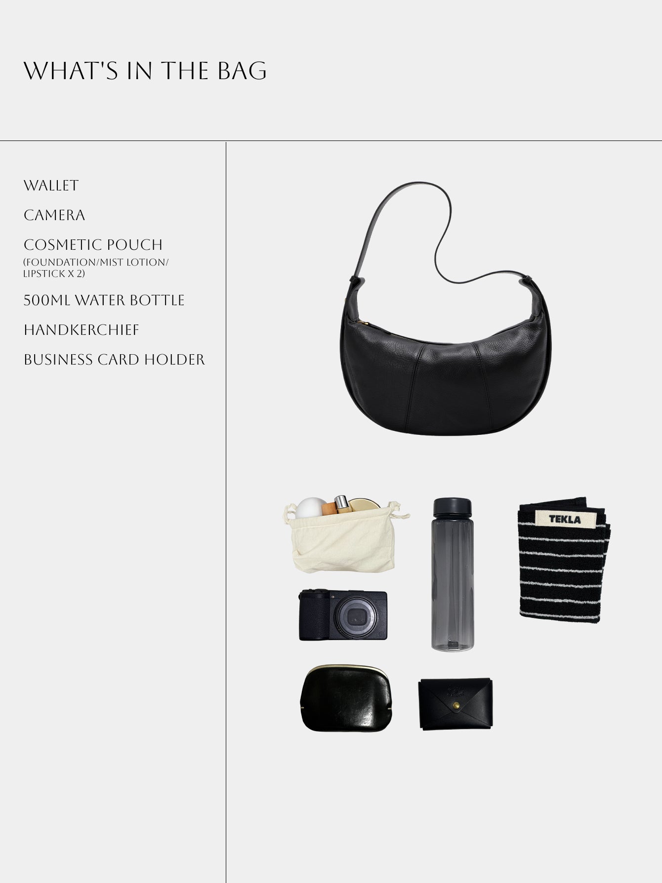 Half-moon leather shoulder