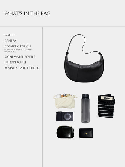 Half-moon leather shoulder