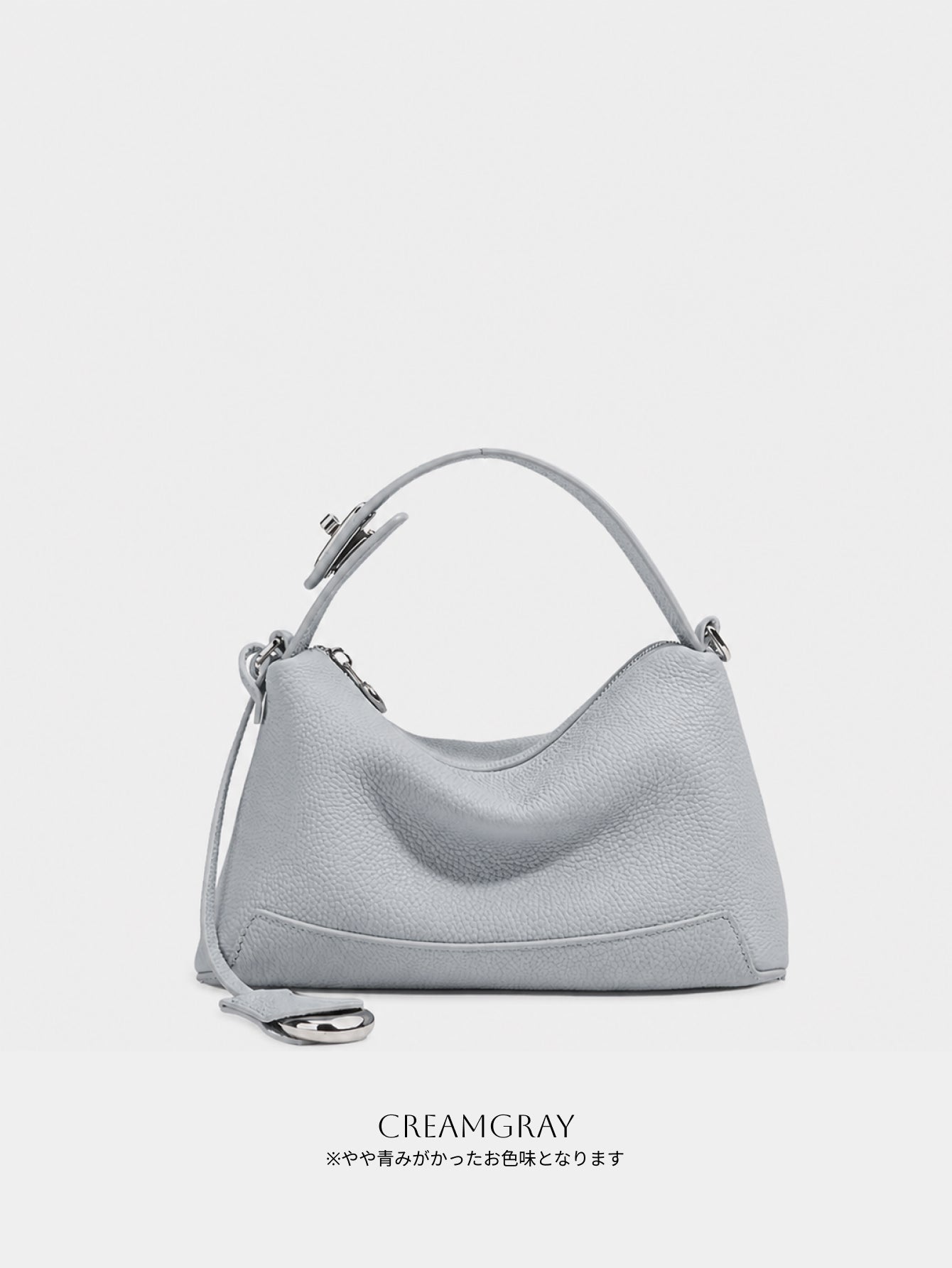 新品 レザーハンドバッグ NOYA パステルカーブバッグ クリームイエロー バッグ – NOYA