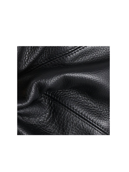 Half-moon leather shoulder